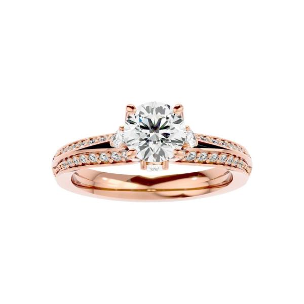 Custom Made Twine Solitaire Engagement Moissanite Ring by Solitairz Affair