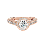 Custom Made Amore Halo Moissanite Ring by Solitairz Affair