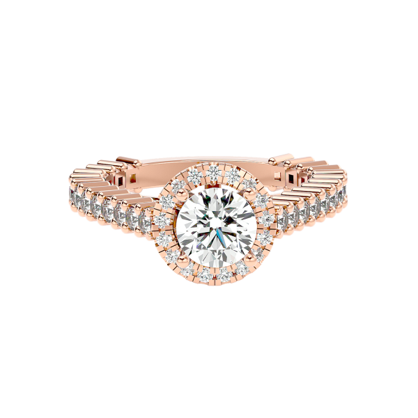 Custom Made Amore Halo Moissanite Ring by Solitairz Affair