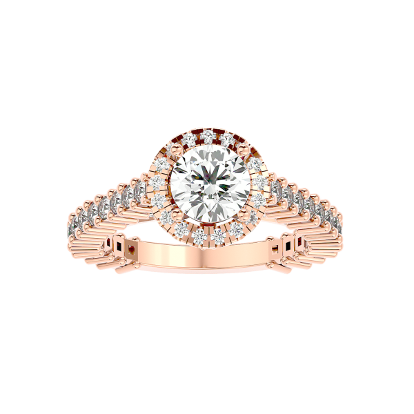 Custom Made Amore Halo Moissanite Ring by Solitairz Affair