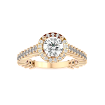 Custom Made Amore Halo Moissanite Ring by Solitairz Affair