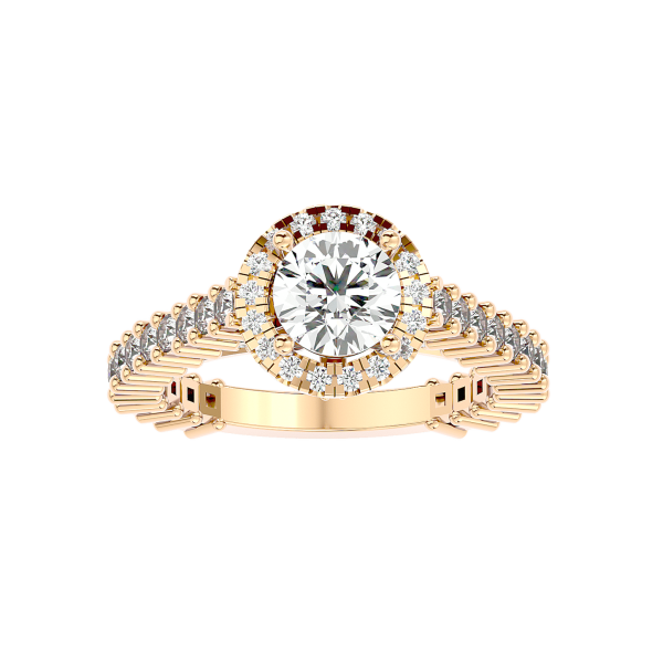 Custom Made Amore Halo Moissanite Ring by Solitairz Affair