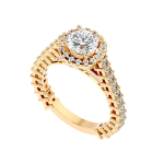 Custom Made Amore Halo Moissanite Ring by Solitairz Affair