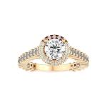 Custom Made Amore Halo Moissanite Ring by Solitairz Affair