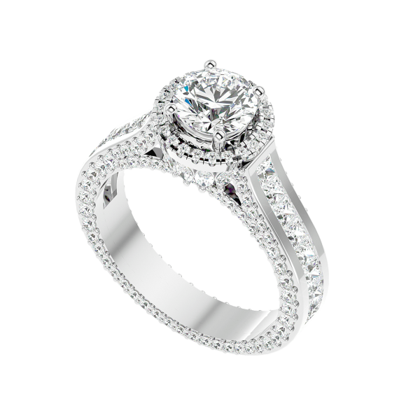 Custom Made Geweldig Halo Moissanite Ring by Solitairz Affair