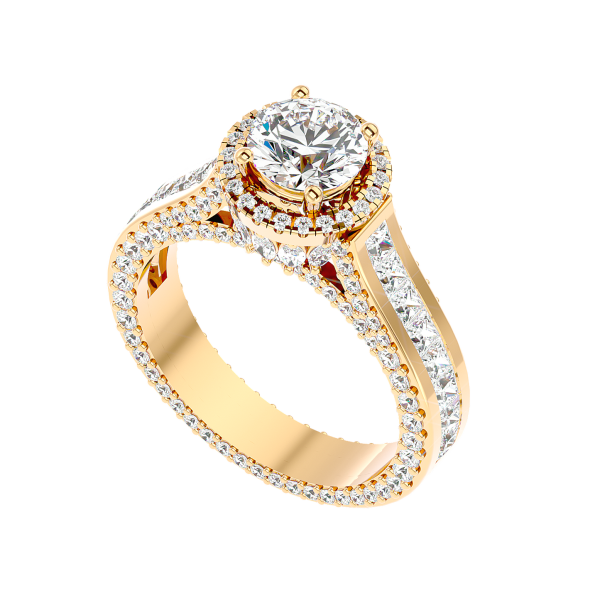 Custom Made Geweldig Halo Moissanite Ring by Solitairz Affair