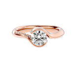 Custom Made Golvend Moissanite Ring by Solitairz Affair