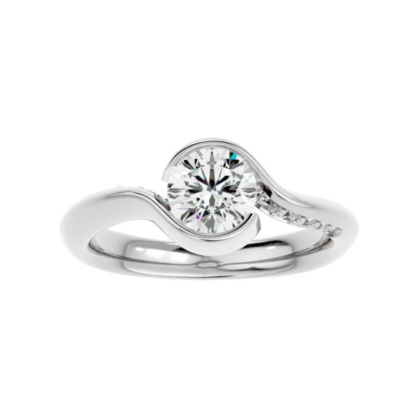 Custom Made Golvend Moissanite Ring by Solitairz Affair