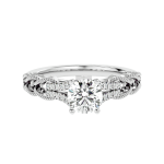 Custom Made Loop Moissanite Ring by Solitairz Affair