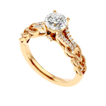 Custom Made Loop Moissanite Ring by Solitairz Affair