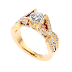 Custom Made Kneeler Moissanite Ring by Solitairz Affair