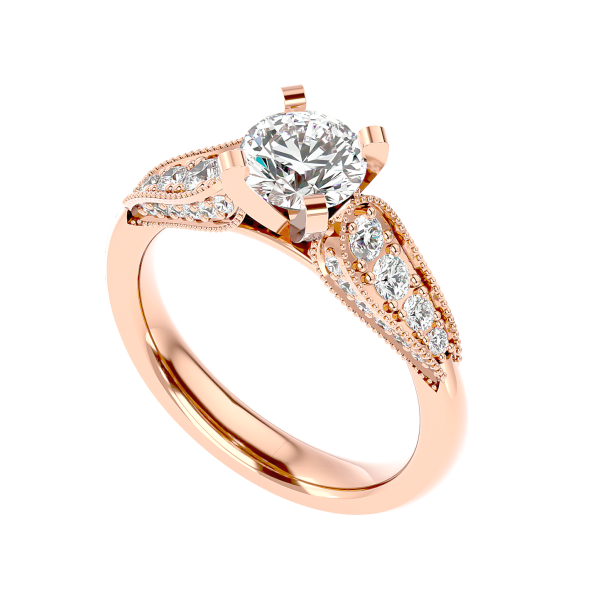 Custom Made Liaz 55 Pointer Solitaire Engagement Moissanite Ring by Solitairz Affair