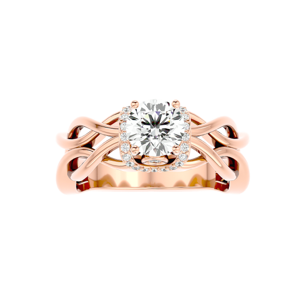 Custom Made Mesha Halo Moissanite Ring by Solitairz Affair