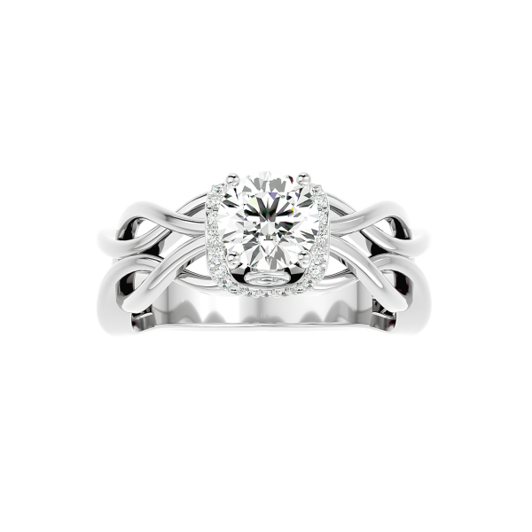 Custom Made Mesha Halo Moissanite Ring by Solitairz Affair