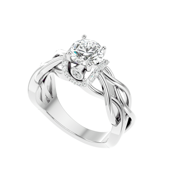 Custom Made Mesha Halo Moissanite Ring by Solitairz Affair