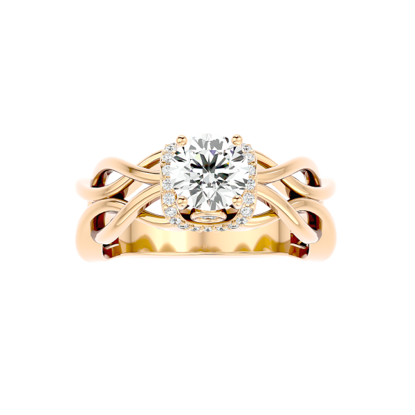 Custom Made Mesha Halo Moissanite Ring by Solitairz Affair