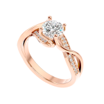 Custom Made Interwoven 65 Pointer Moissanite Ring by Solitairz Affair