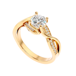 Custom Made Interwoven 65 Pointer Moissanite Ring by Solitairz Affair