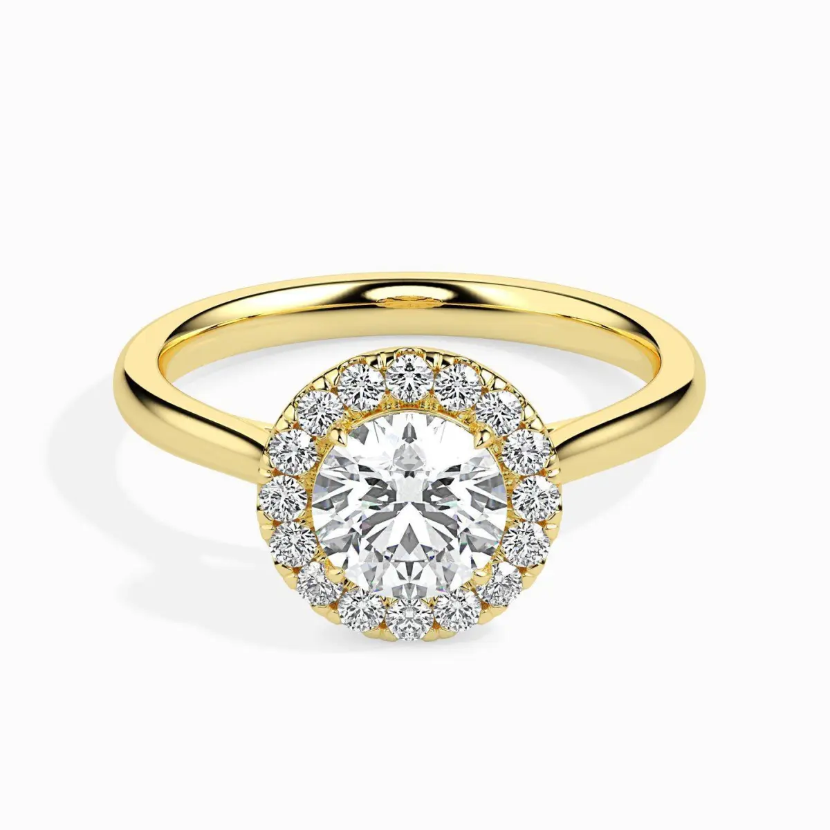 Custom Made Halo Moissanite Ring by Solitairz Affair