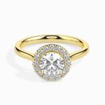 Custom Made 2 Carat Halo Moissanite Hunk Ring by Solitairz Affair