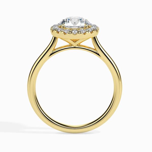 Custom Made 2 Carat Halo Moissanite Hunk Ring by Solitairz Affair