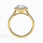 Custom Made 1.5 Carat Halo Moissanite Hunk Ring by Solitairz Affair