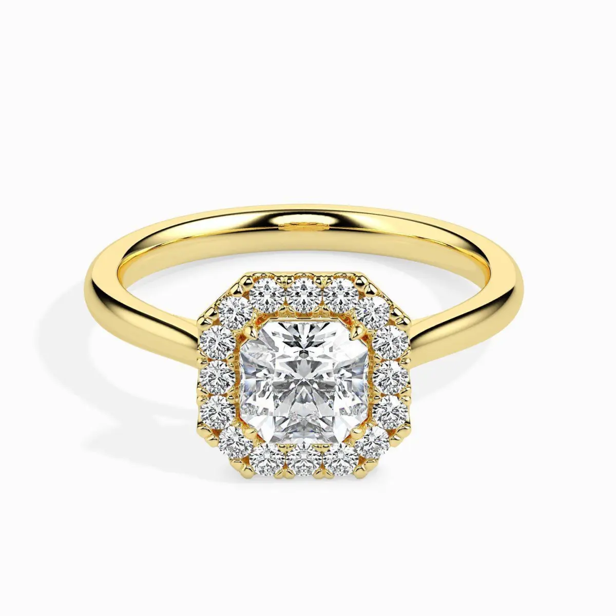 Custom Made Halo Moissanite Ring by Solitairz Affair