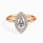 Custom Made 1.5 Carat Halo Moissanite Flourish Ring by Solitairz Affair