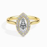 Custom Made 2 Carat Halo Moissanite Flourish Ring by Solitairz Affair