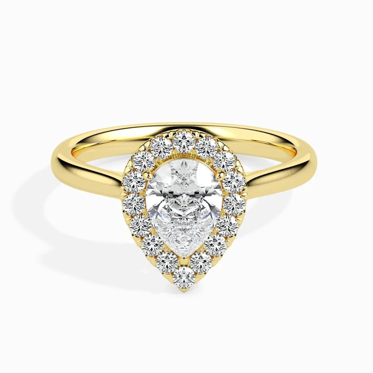 Custom Made Halo Moissanite Ring by Solitairz Affair