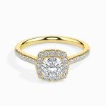 Custom Made 1.5 Carat Halo Moissanite Stretch Ring by Solitairz Affair