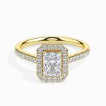 Custom Made 1.5 Carat Halo Moissanite Span Ring by Solitairz Affair