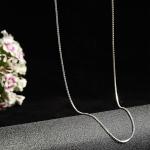 925 Sterling Silver Natural Square border Gemstone Pendent with Chain for Women & Girls