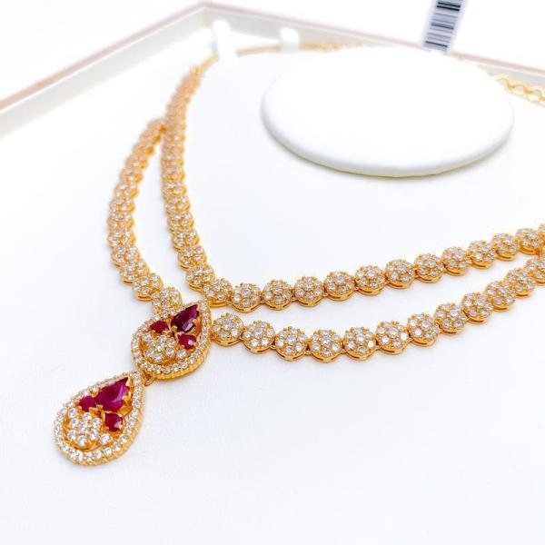 Exclusive Dual Tear Trop Necklace Set