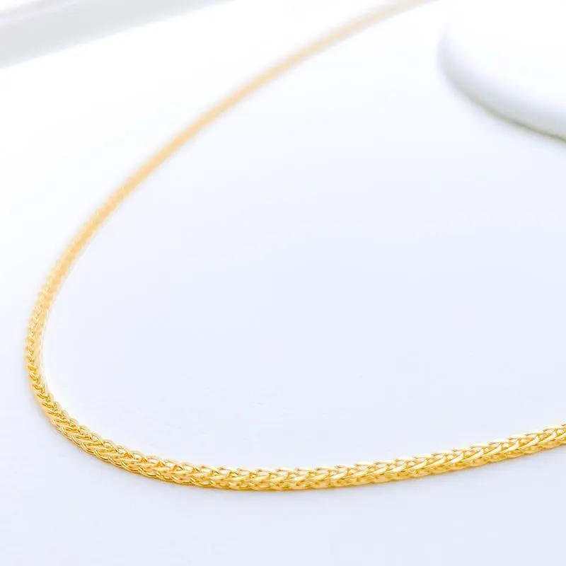 Lightweight Wheat Gold Chain ~ 18"