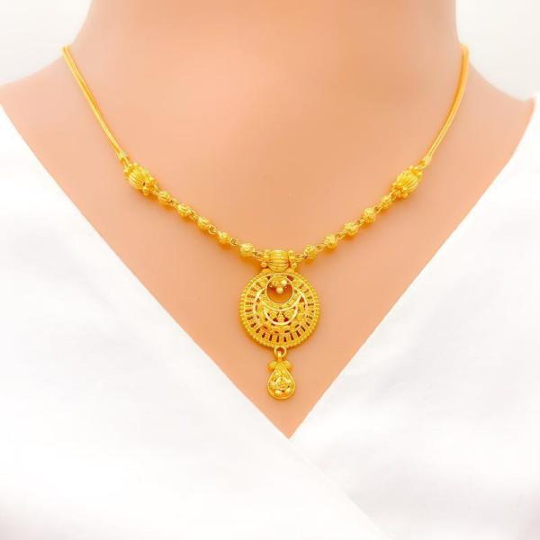 Posh Beaded Chand Necklace Set