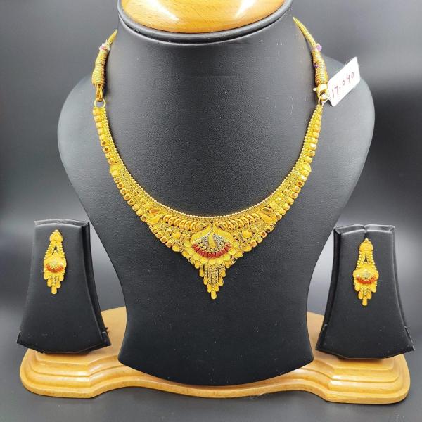 22 Karat Gold Necklace Set for Ladies