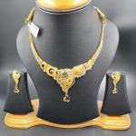 Rhodium Polish Gold Antique Necklace Set