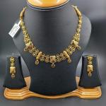 Antique Styled Gold Necklace Set in Turkish Design