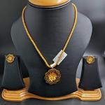 22 Karat Adoreable Gold Pendant Set With Earrings