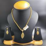 22 Karat Gold Pendant Set With Earrings in Fancy Design