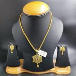 22 Karat Fancy Gold Pendant Set With Earrings