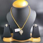 22 Karat Zerkon Gold Pendant Set With Earrings