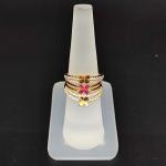 22 Karat Yellow Gold Colored Floral Grace Ring