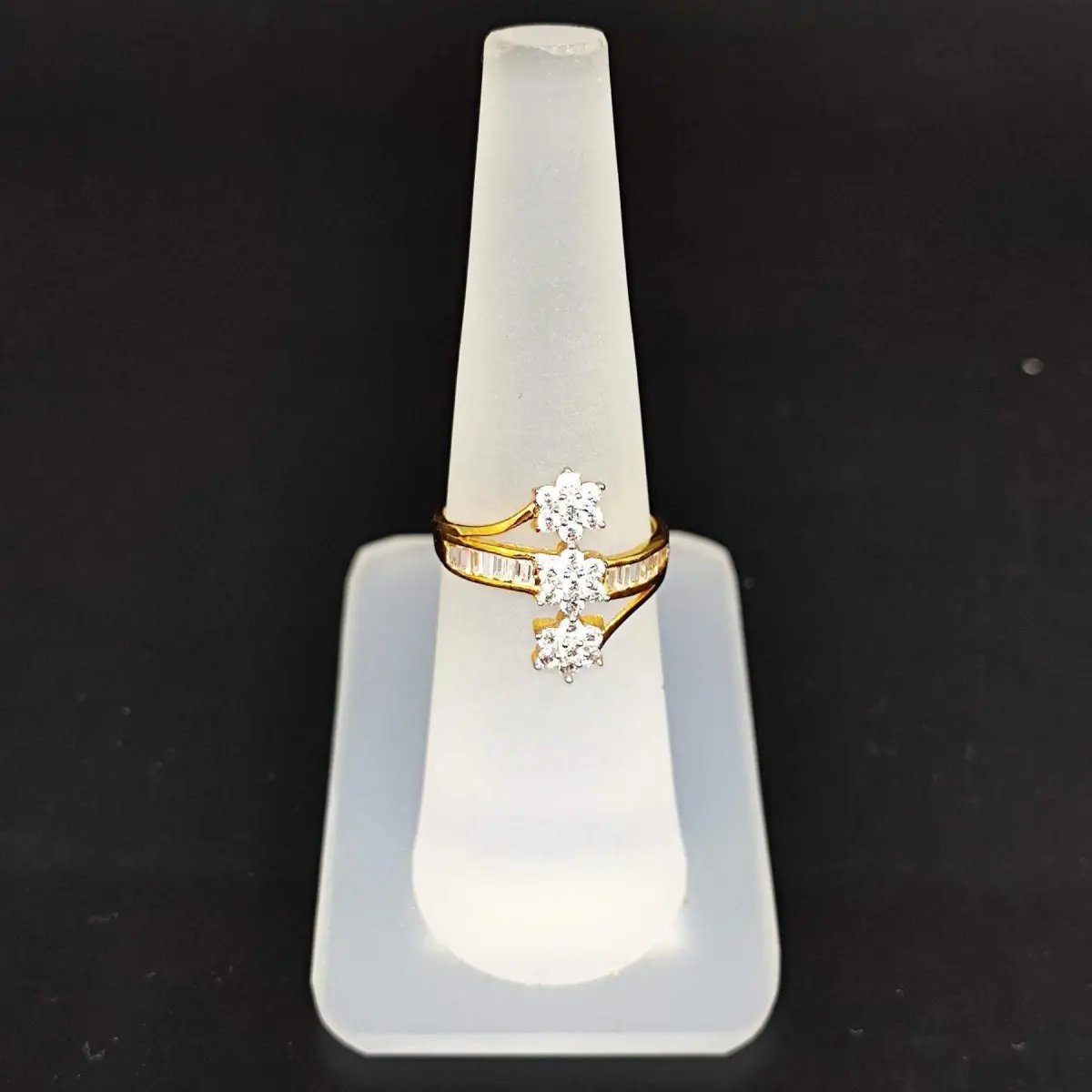 Magnificent 22 Karat Yellow Gold Beaded Floral Statement Ring