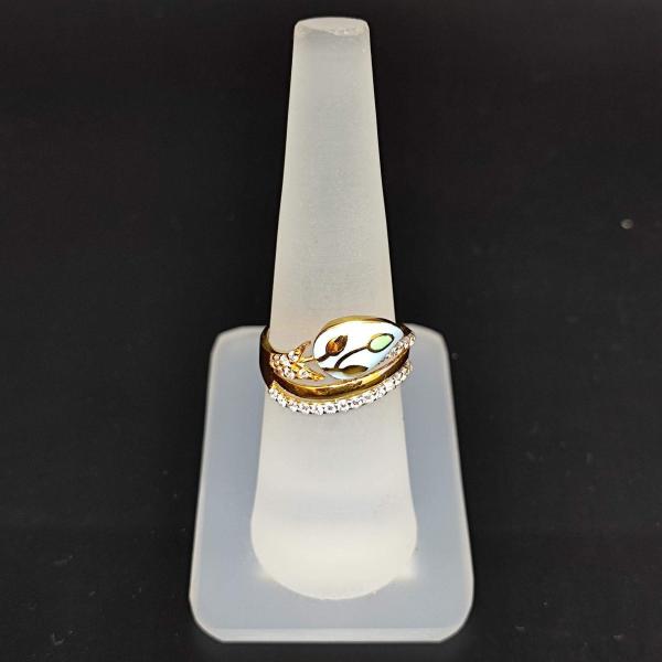 22 Karat Yellow Gold Leaf Statement Ring