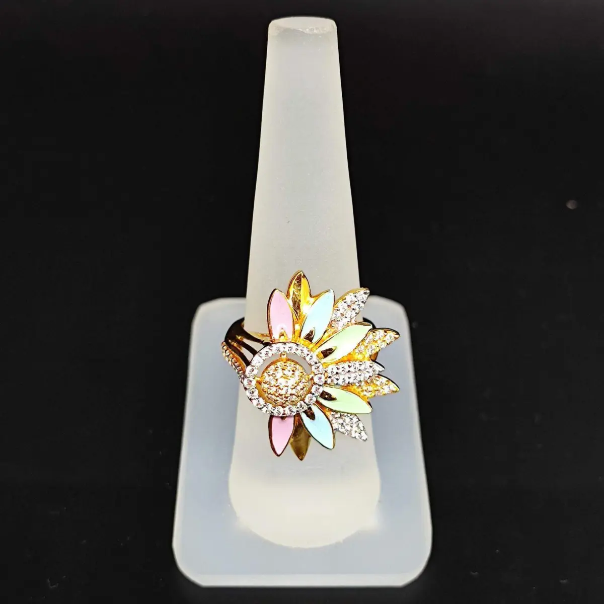 22 Karat Yellow Gold Magnificent Floral Statement Ring