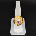 22 Karat Yellow Gold Magnificent Colored Stone Ring