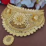 Gold Choker Only in Plain Gold  916 Hallmarked with Flowers and Designs