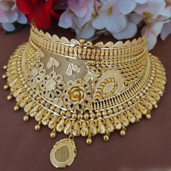 Gold Choker Only in Plain Gold 916 Hallmarked in Elegant Designs